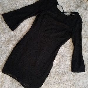 Black backless Lace mini Dress